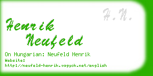 henrik neufeld business card